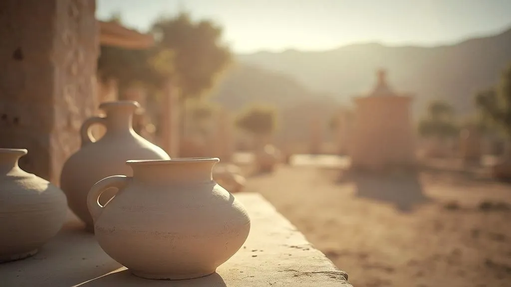 Artisan potter shaping clay on a wheel