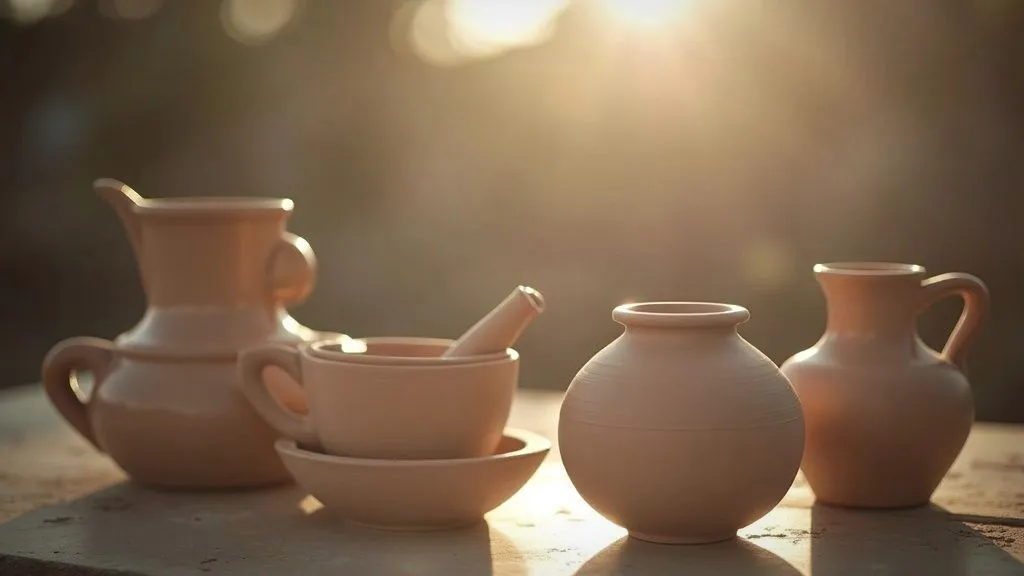 A potter shaping clay on a wheel